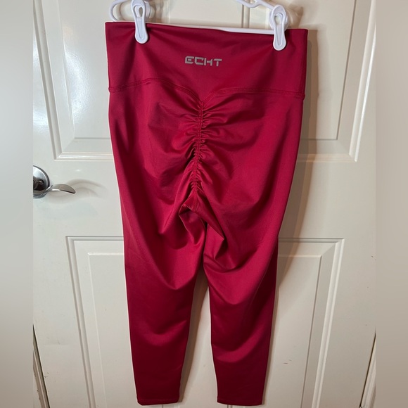 ECHT Force Scrunch Leggings Crimson - Picture 1 of 4